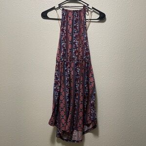 Boho High Neck Mini Dress